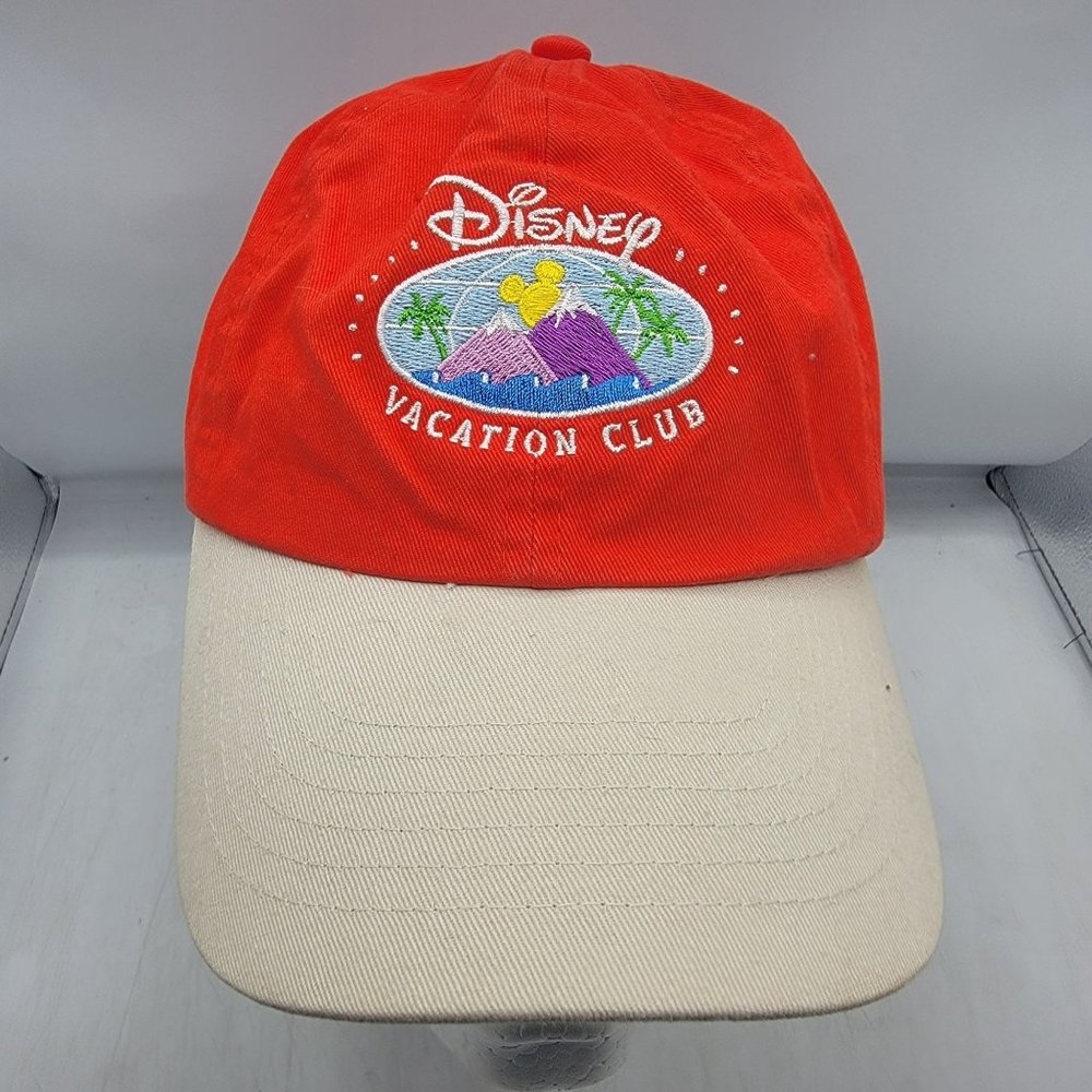 Disney Vacation Club Member Adults Red Hat Cap Adjustable Comfort Casual